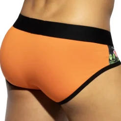 Slip Flowery Panel Orange