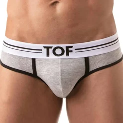 Slip French Coton Gris Chiné