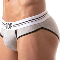 Slip French Coton Gris Chiné