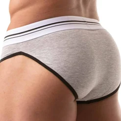 Slip French Coton Gris Chiné