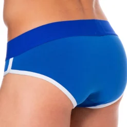Slip Logo Coton Bleu Roi