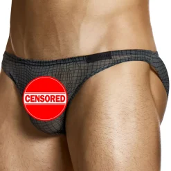 Slip Low Cut Abstract Résille Gris Anthracite