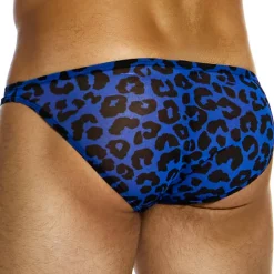 Slip Low Cut Léopard Bleu