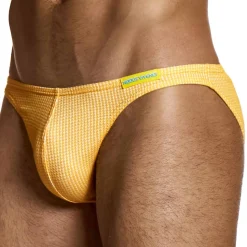 Slip Low Cut Pied de Coq Jaune