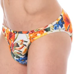 Slip Microfibre Tropical Summer Blanc