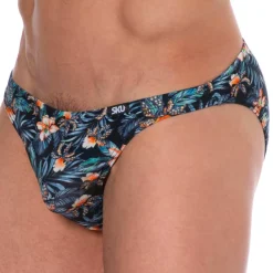Slip Mini Coton Floral Bleu Marine