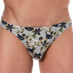 Slip Mini Coton Floral Gris