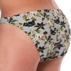 Slip Mini Coton Floral Gris
