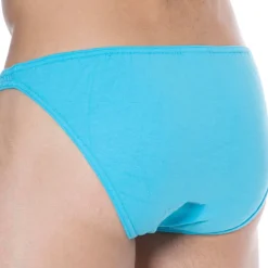 Slip Mini Coton Uni Turquoise