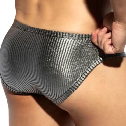 Slip Métallique Art Déco Argenté