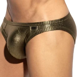Slip Métallique Art Déco Doré