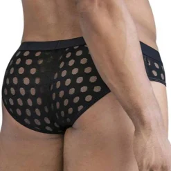 Slip Polka Mesh Noir