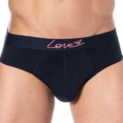 Slip Saint-Valentin Uni Bleu Nuit