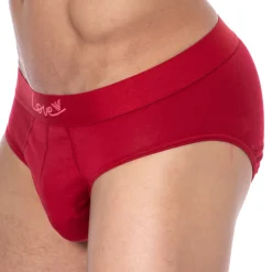Slip Saint-Valentin Uni Rouge