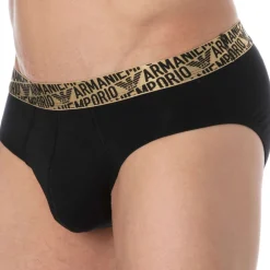 Slip Shiny Logoband Coton Noir