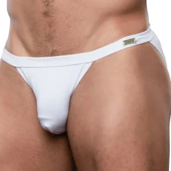Slip Tanga Almost Naked "Sex" Bambou Blanc