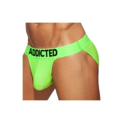 Slip Tanga Cockring Mesh Neon Vert Fluo