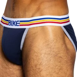 Slip Tanga Coton Bleu Marine