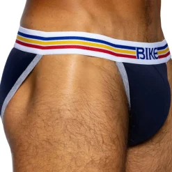 Slip Tanga Coton Bleu Marine