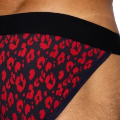 Slip Tanga Coton Léopard