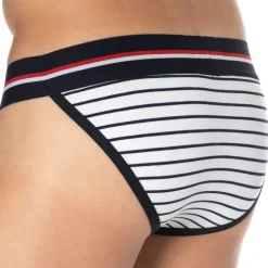 Slip Tanga First Coton Marinière