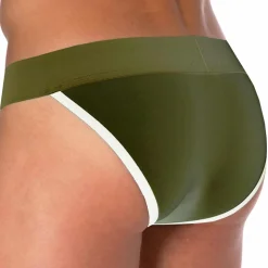 Slip Tanga Logo Coton Kaki