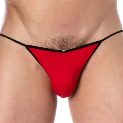Slip Tanga Mini Coton Rouge