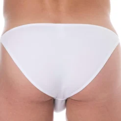 Slip Tanga Mini Coton Uni Blanc
