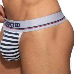 String Basic Colors Coton Marin - Blanc