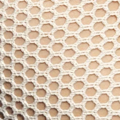 String Bikini Raw Crochet Beige
