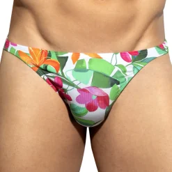 String Bold Flowers Blanc