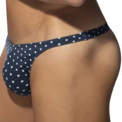 String Cum Dots Bleu Marine