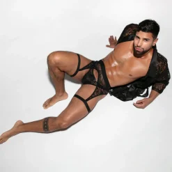 String en Dentelle Fluide Noir