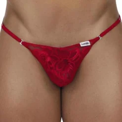 String Ficelle Dentelle Rouge