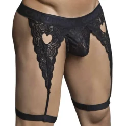 String Jarretière Dentelle Noir