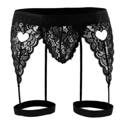 String Jarretière Dentelle Noir