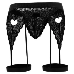 String Jarretière Dentelle Noir