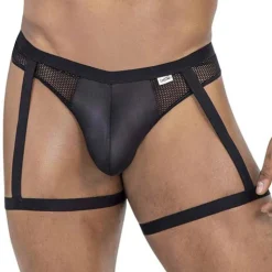 String Jarretière Mesh Noir