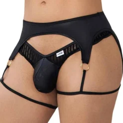 String Jarretière Rayé Noir