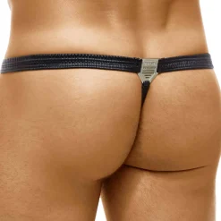 String Leather Simili-Cuir Noir