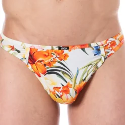 String Microfibre Tropical Summer Blanc