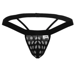 String Polka Mesh Noir