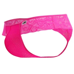 String Résille Dentelle Florale Rose