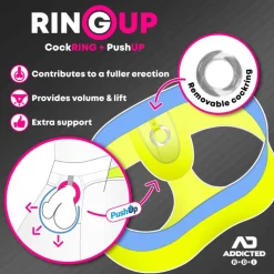 String Rub Tape Cockring Noir