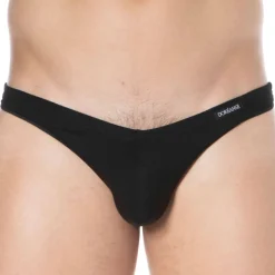 String Sexy Coton Modal Uni Noir