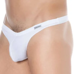 String Sexy Coton Modal Uni Blanc