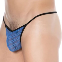 String Sexy Mesh Bleu