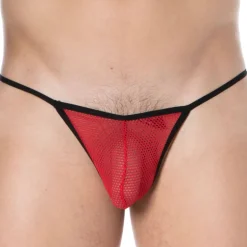 String Sexy Mesh Rouge