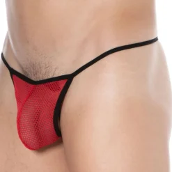 String Sexy Mesh Rouge