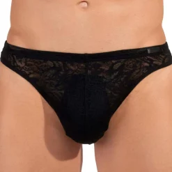 String Temptation Free Cut Lace Noir